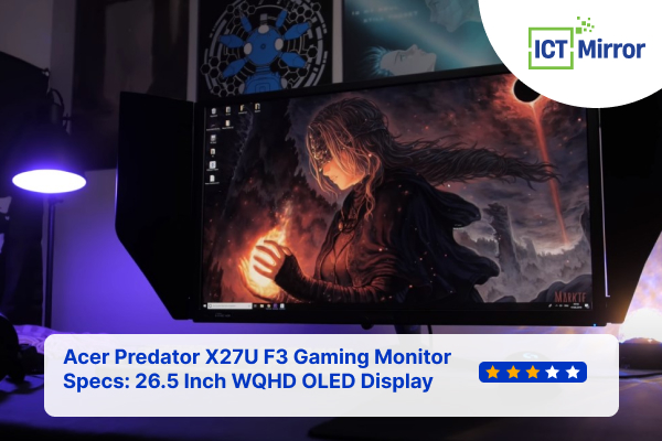 Acer Predator X27U F3 Gaming Monitor Specs: 26.5 Inch WQHD OLED Display