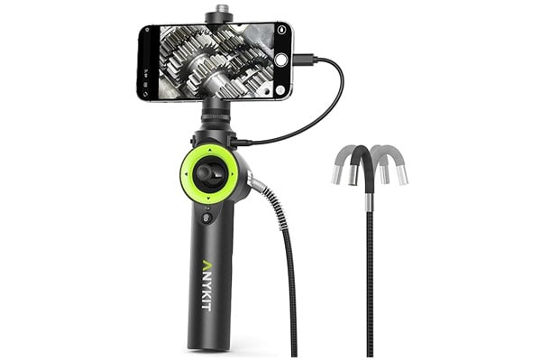 Anykit 360° 4-Way Articulating Borescope with 0.26