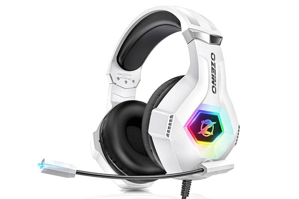 Gaming headset for PC, PS4, PS5 with noise- cancelling mic