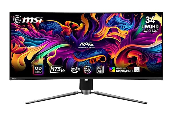 Best Curved Gaming Monitor-MSI MAG341CQP QD-OLED, 34