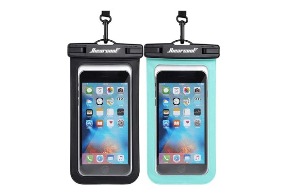 Keep your phone secure with the Hiearcool Waterproof Phone Pouch: IPX8 Dry Bag for iPhone 15/14/13/12 Pro Max (2-Pack)