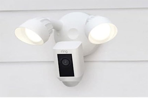 Ring Floodlight Cam Wired Plus with motion-activated 1080p HD video.