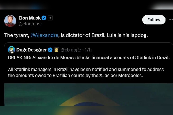 Musk slams Brazil judge for Starlink freeze