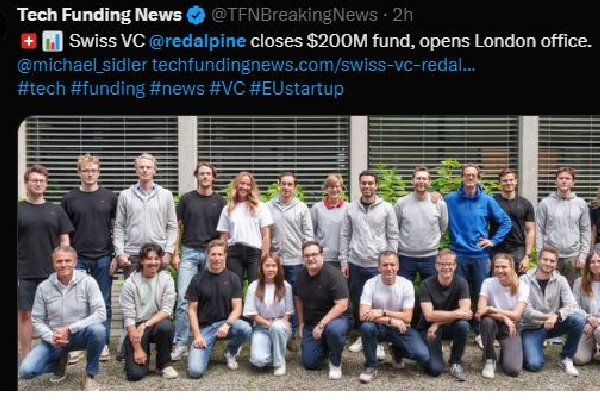 Swiss VC Firm Redalpine Raises 200 Million
